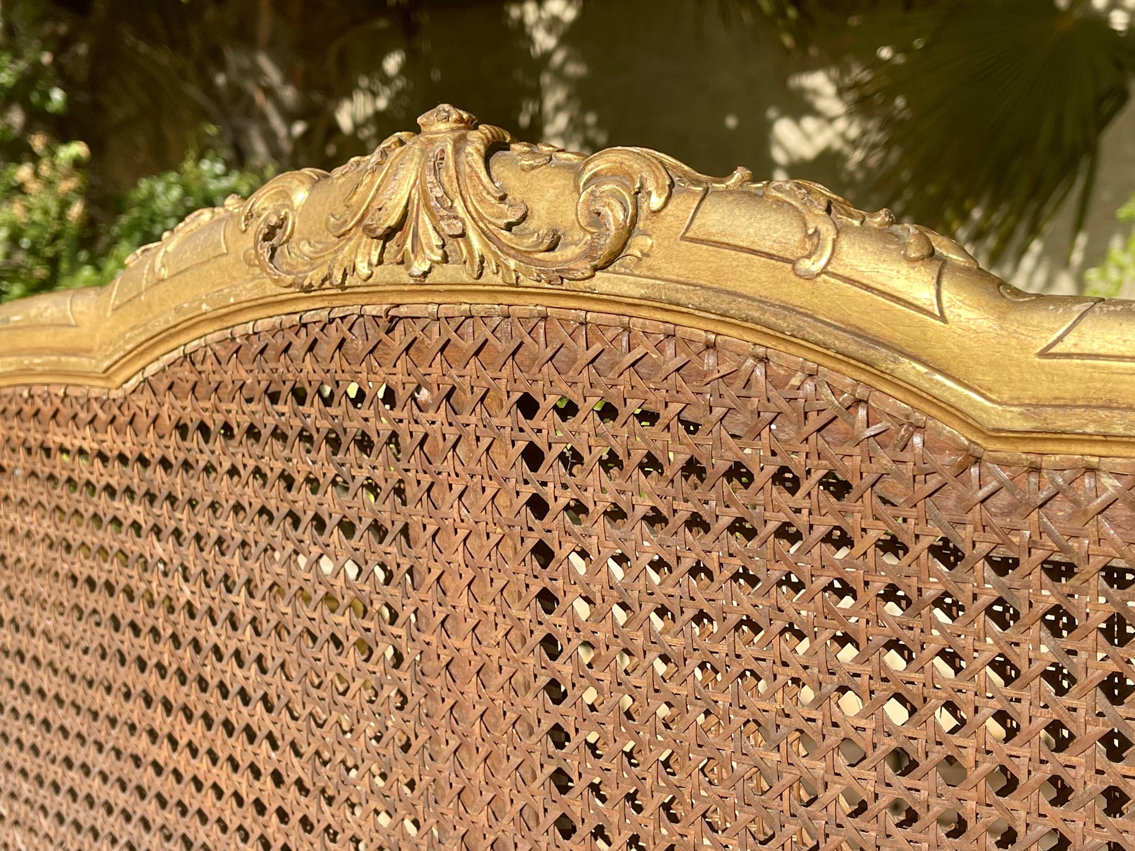 Louis XV Style Gilded Wood Bench