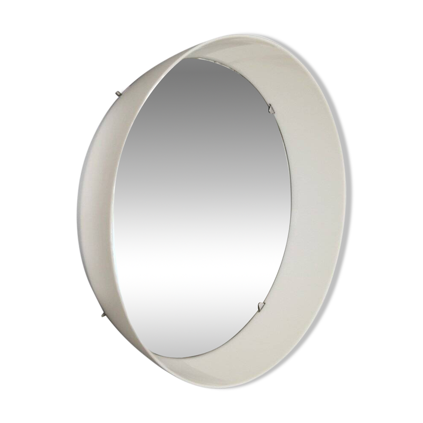 Round mirror by Gino Colombini for Kartell, 1960s