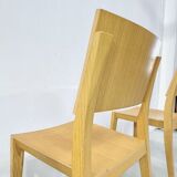 Vintage beech dining chairs, 1980s, set of 8