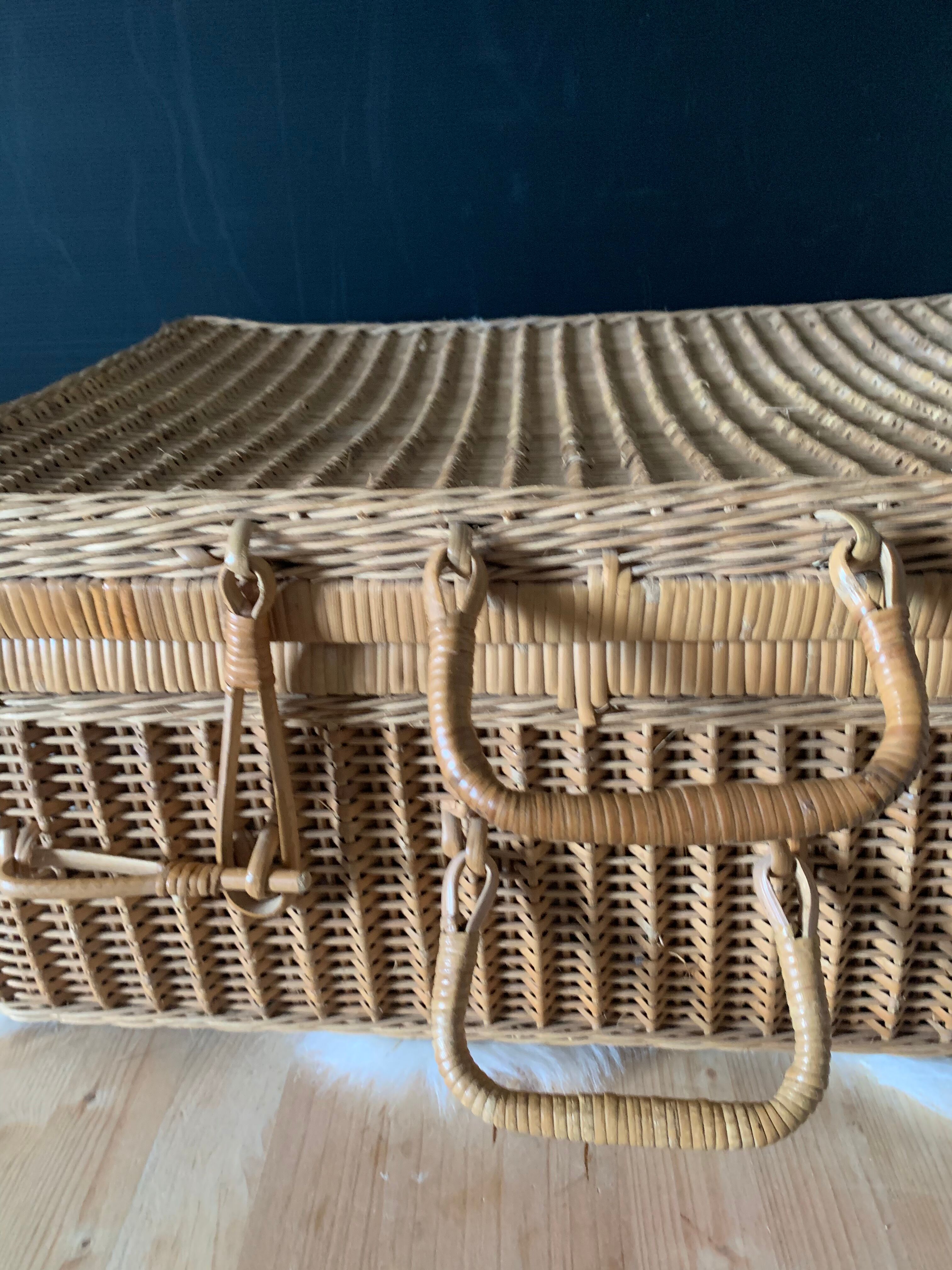 Wicker suitcase