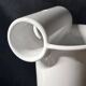 Enzo Bioli (1832) white ceramic vase for Il Picchio, Italy 1950s
