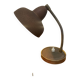 Mushroom lamp with a swan neck, hammered brass, gold — 1960s