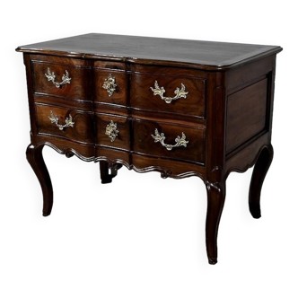 Sauteuse Commode in Amaranth and Mahogany, Louis XV – 18th Century