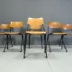 Post modern plywood dining chairs, 1970s