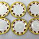 6 dessert plates vintage cherry Limoges porcelain