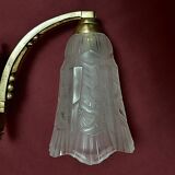 Art deco period wall lamp, tulip signed maynadier