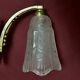 Art deco period wall lamp, tulip signed maynadier