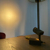 Halogen spot lamp solid brass modernist vintage design 70s