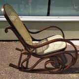 Rocking-chair wood cannage