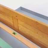 Vintage Mountain Design Les Arcs bed in ash wood from the 60s 70s