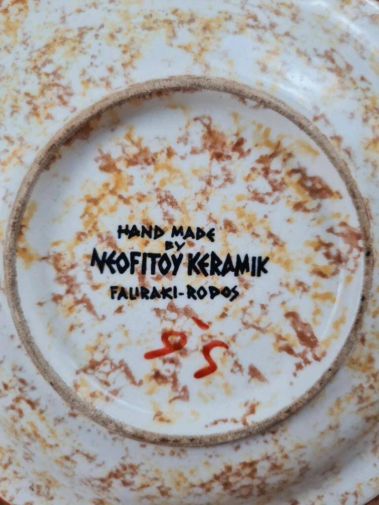 Vintage ceramic ashtray – Neofitoy Keramik, Fauraki Rodos