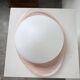 Pink glass wall lamp 1970s Gamma