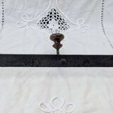 Wrought Iron Riveted Coat Rack with 3 Hooks Antique