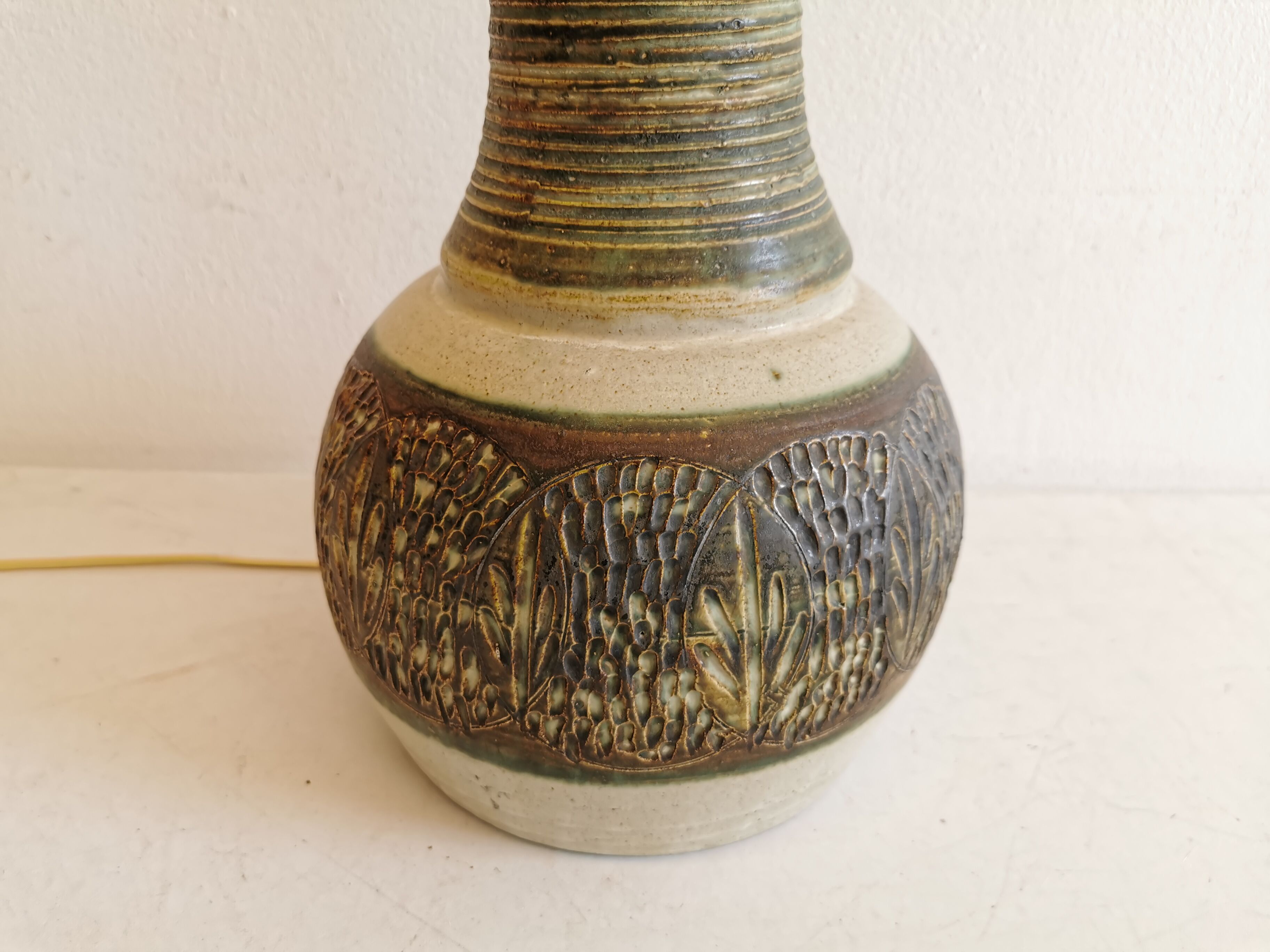 Gigantic ceramic table lamp, Danish, from the 60-70s, Made by Hans Axel Schjelde = HAS