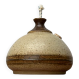 Mid-century Danish studio ceramic oil lamp by Bjergard, 1960s.