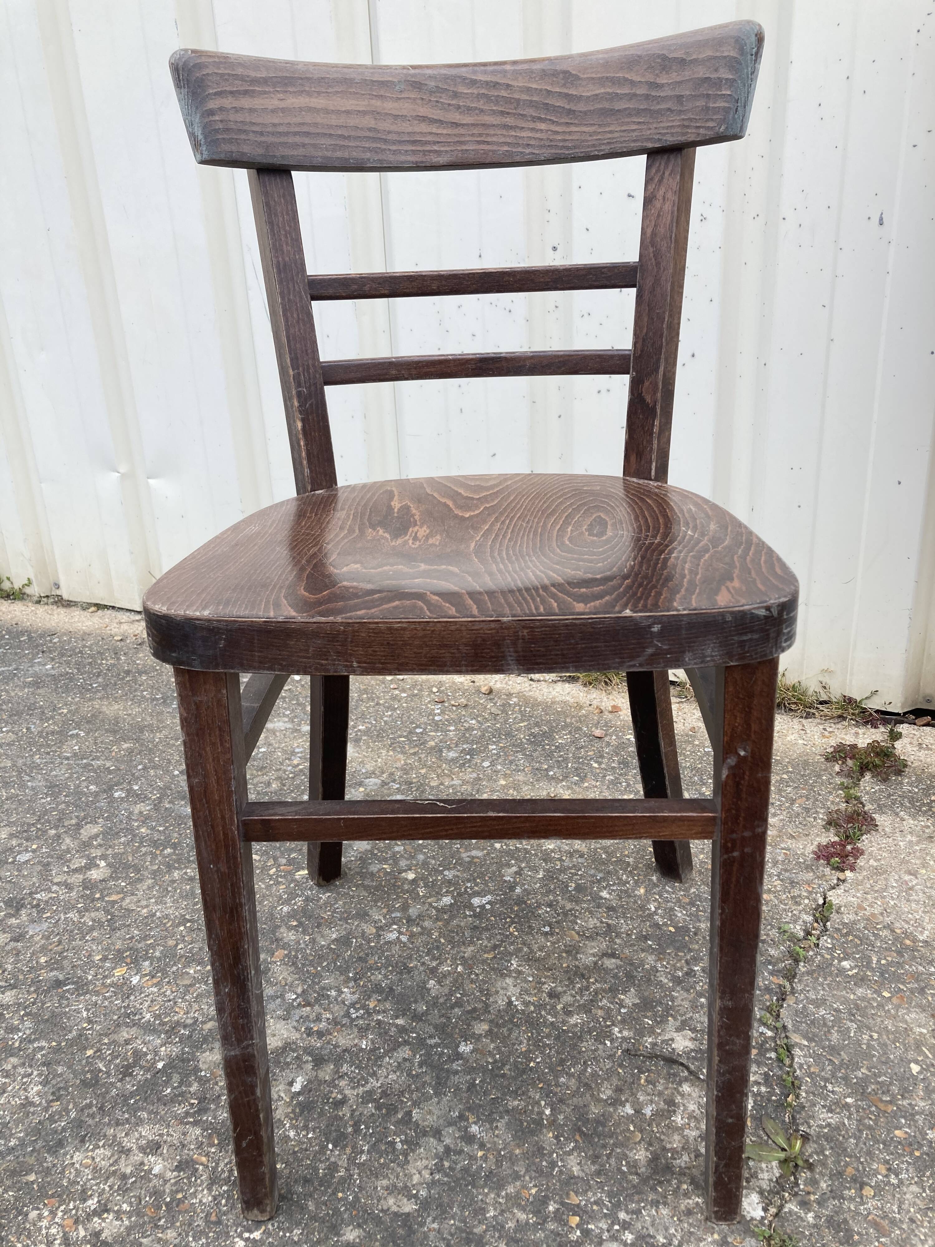 Set of 40 old beech bistro chairs