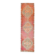 3x11 Reddish Coral Tones Vintage Runner Rug, Handwoven Runner Rug,91x346Cm