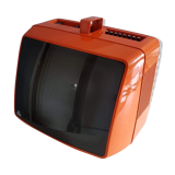 Vintage orange Prince portable TV