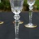 ST LOUIS Excellence - 4 large gold cut crystal wine glasses - H 22.4