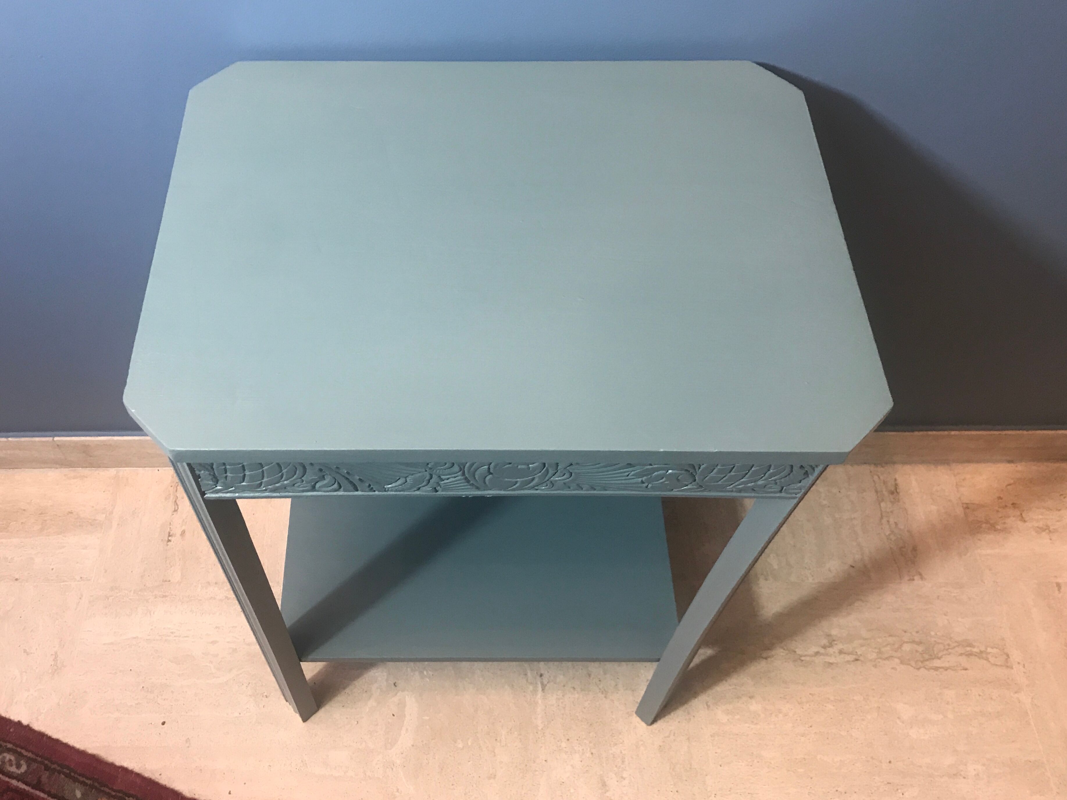 Blue/green art deco side table