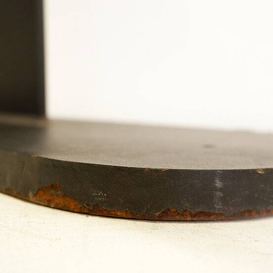 Metal and wood pedestal