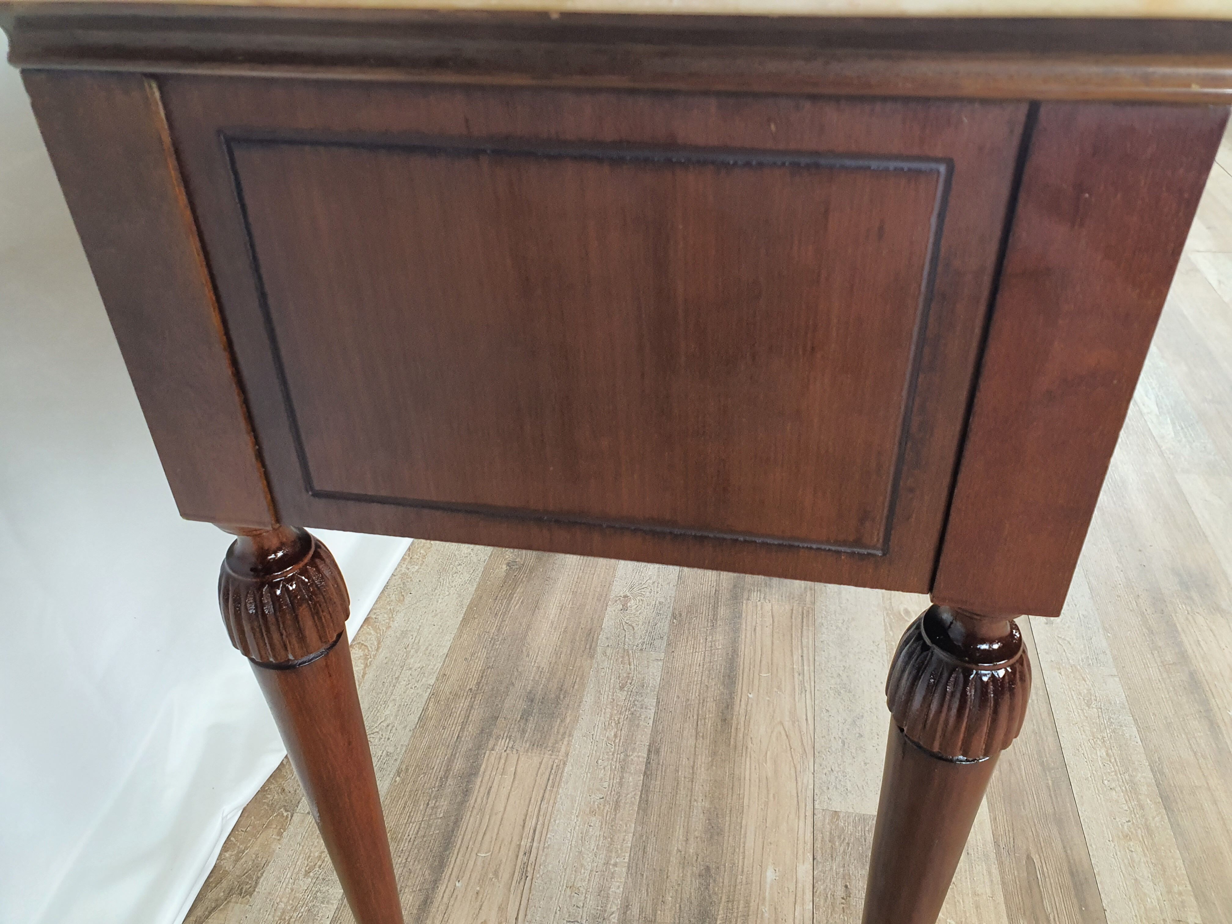 Pair of 1960s bedside tables with marble