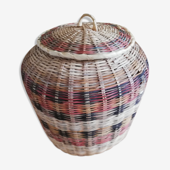 Vintage rattan basket