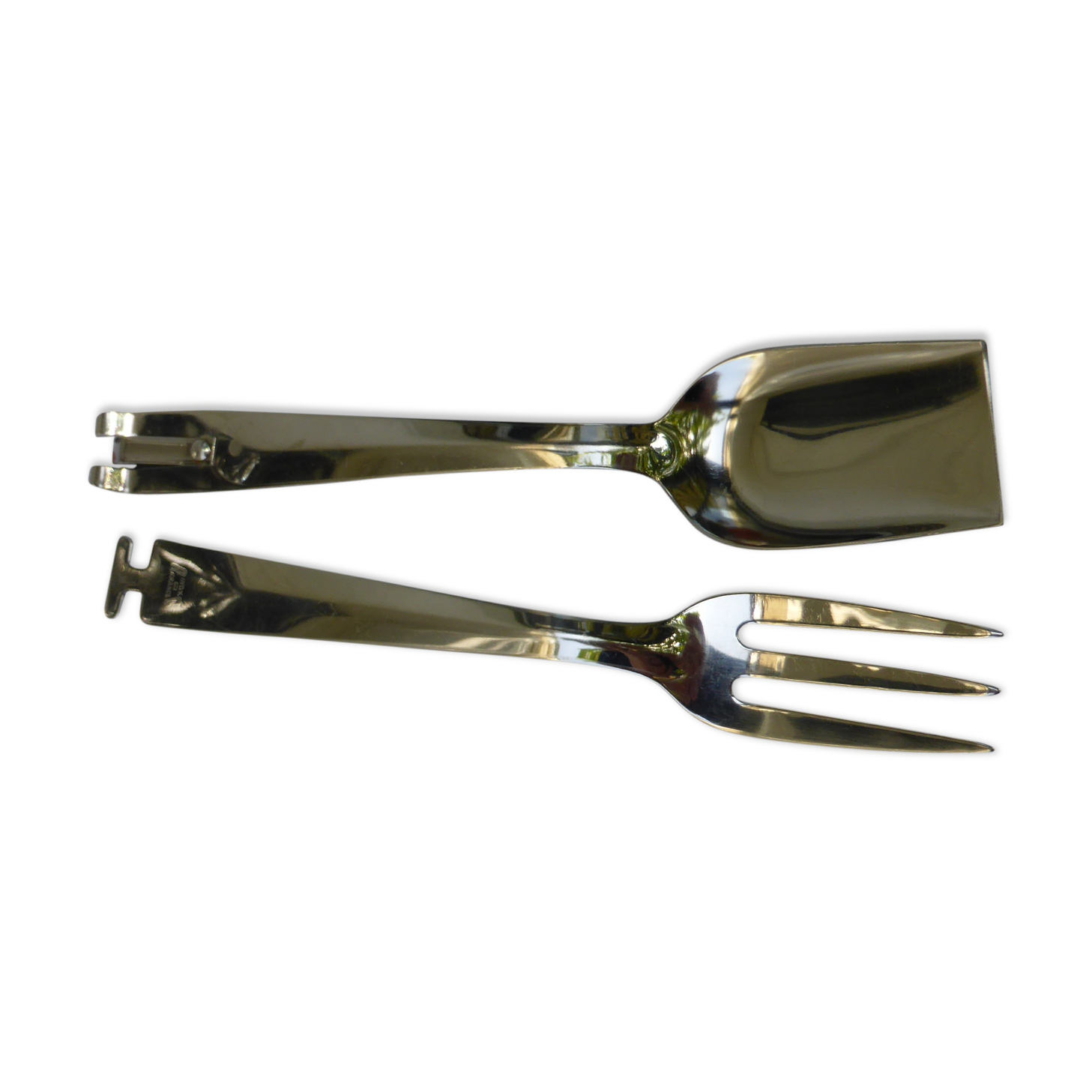 Covered service in vintage stainless steel 1970