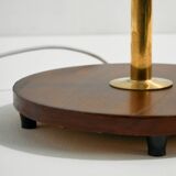 Teak and brass floor lamp