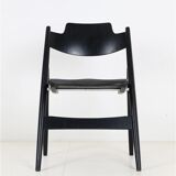 Black Mid Century “SE18” folding chair by Egon Eiermann for Wilde + Spieth