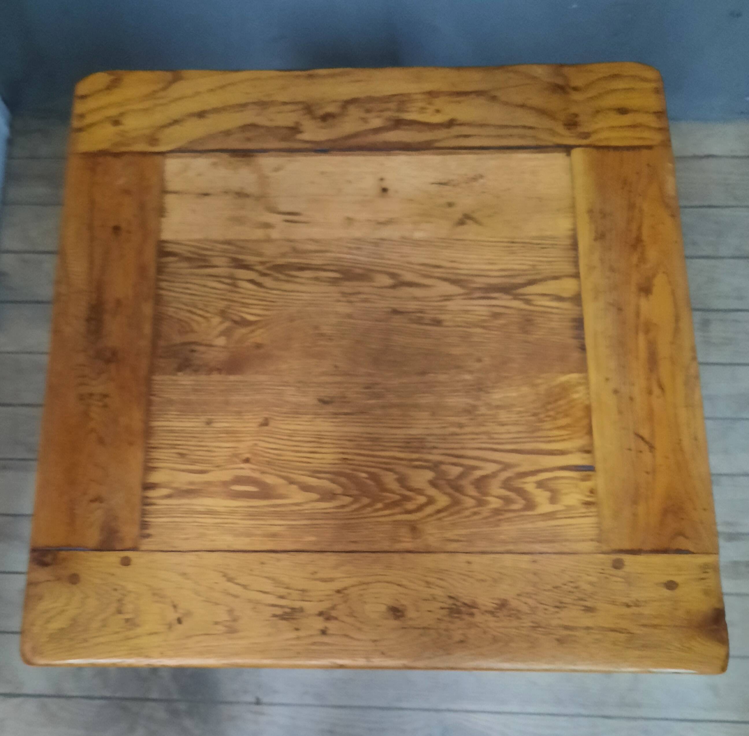 Square solid wood bistro table