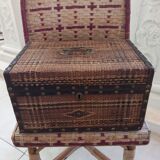 Old wicker trunk