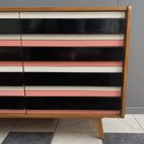 Pink Triple front Jiri Jiroutek sideboard for Interier Praha 1960s