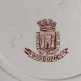 Six antique plates opaque porcelain from GIEN, service "Osborne"