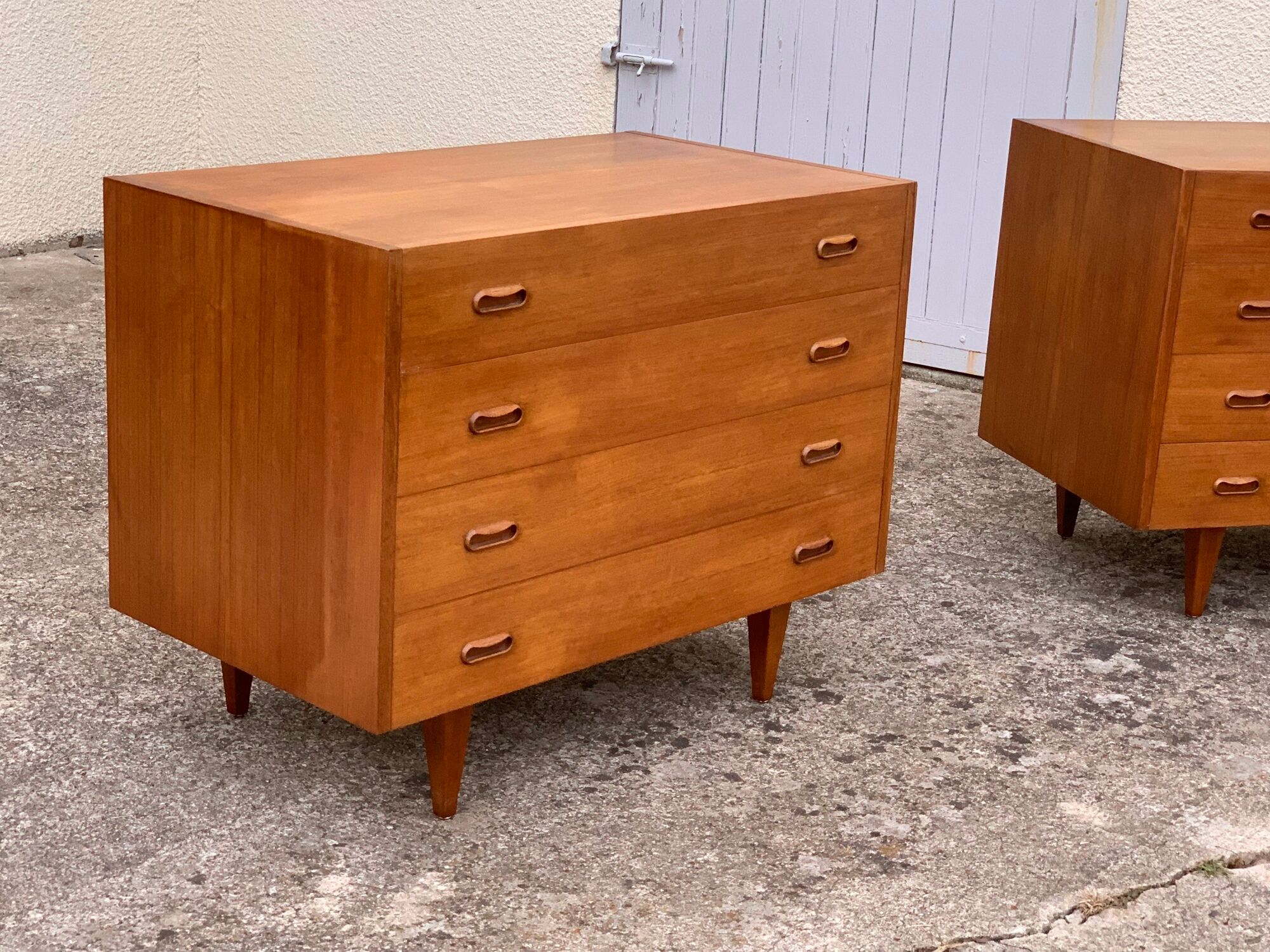 Pair of Scandinavian teak chests of drawers 1960