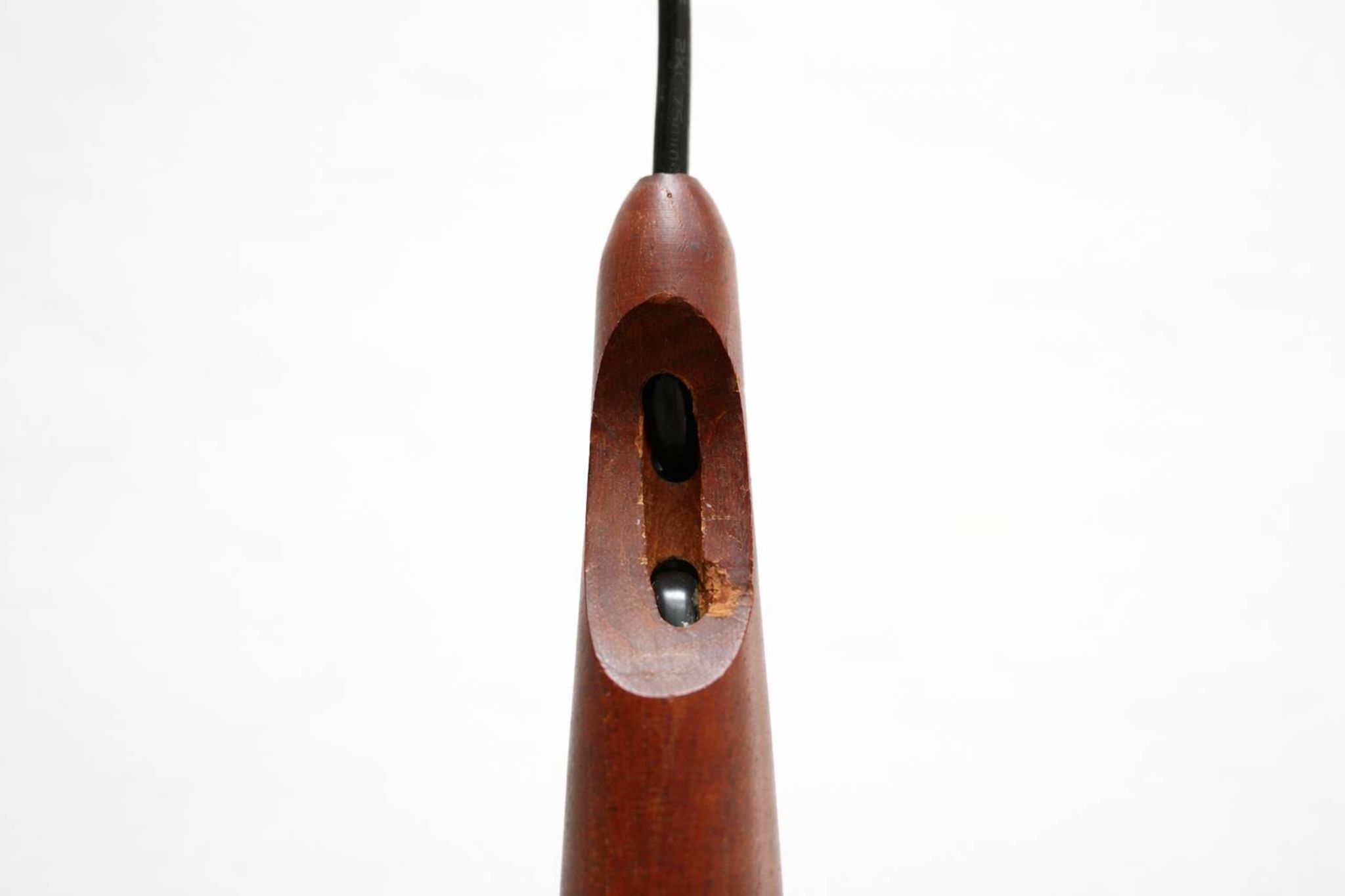 Scandinavian opaline and teak suspension by Uno and Östen Kristiansson for the