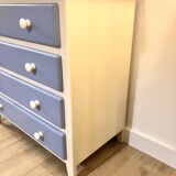 Wooden chest of drawers with tapered legs