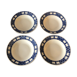 4 hollow plates made of ancient earthenware