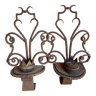 Old wrought iron wall lights