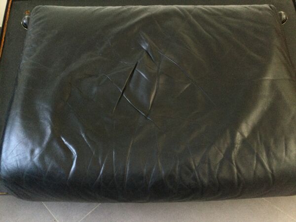 Canapé gradual lounge cuir noir Cini Boeri - knoll/gavina