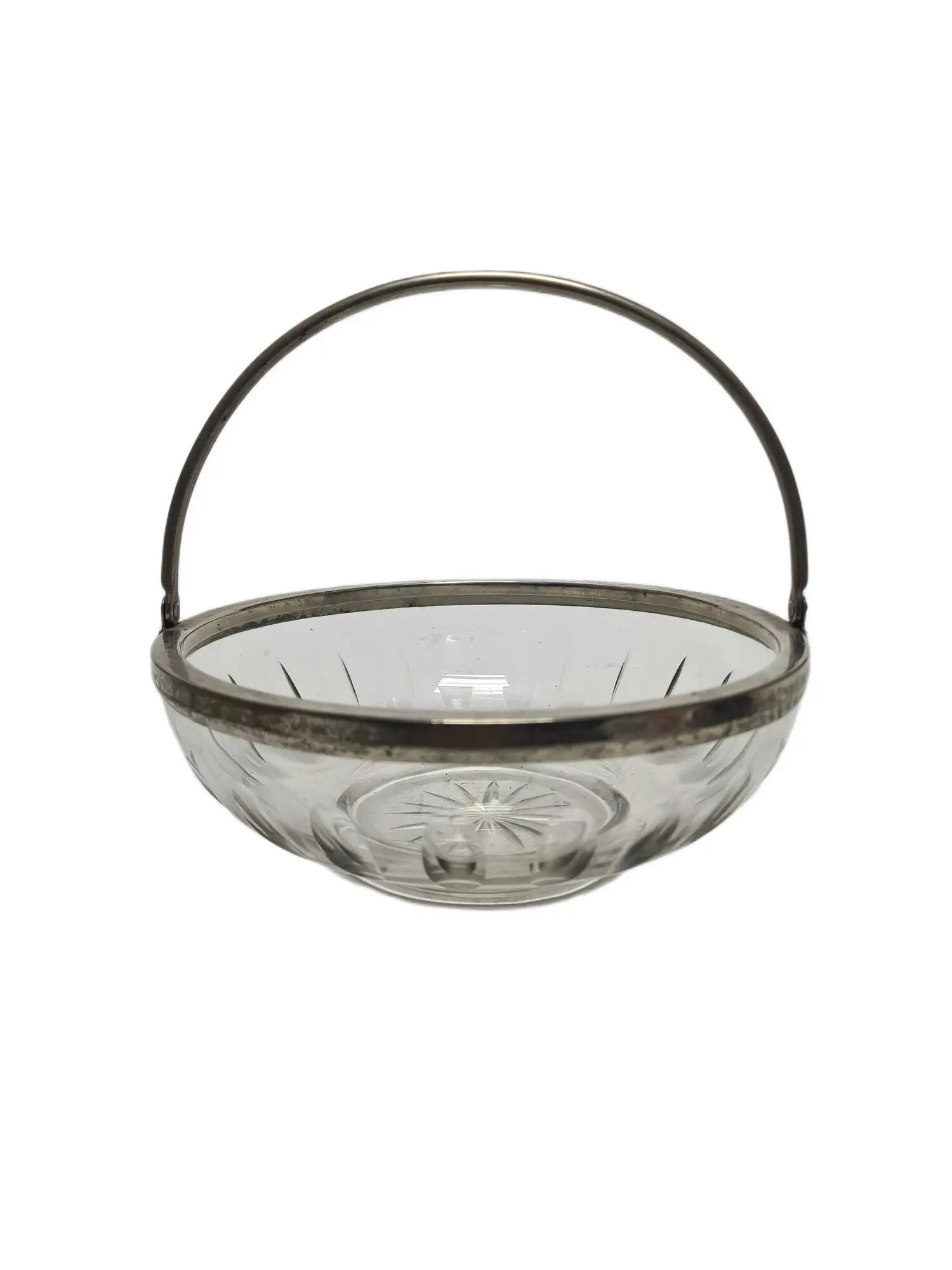 BCS Crystal Plate ART DECO with Brass Fittings