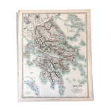 Carte ancienne : la Grèce by Keith Johnston - XIXe
