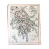 Carte ancienne : la Grèce by Keith Johnston - XIXe