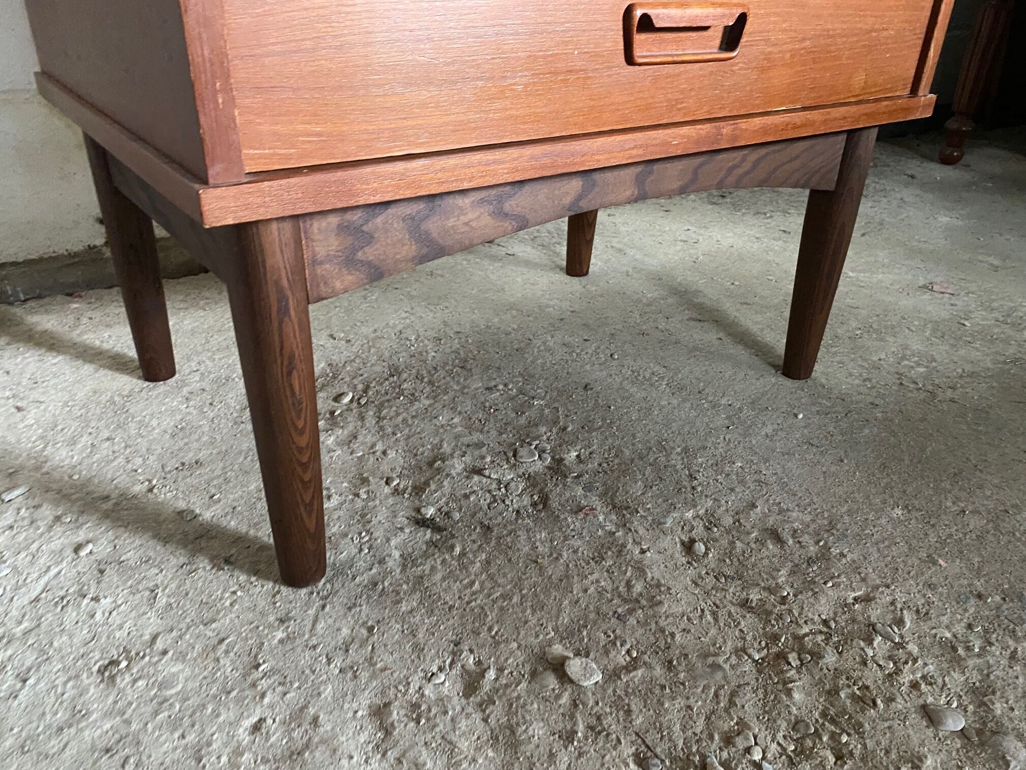 Chest of drawers teak storage furniture and Scandinavian teak veneer 60s