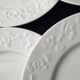 6 Large flat plates in white Limoges porcelain
