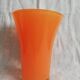 Vase en verre orange années 70