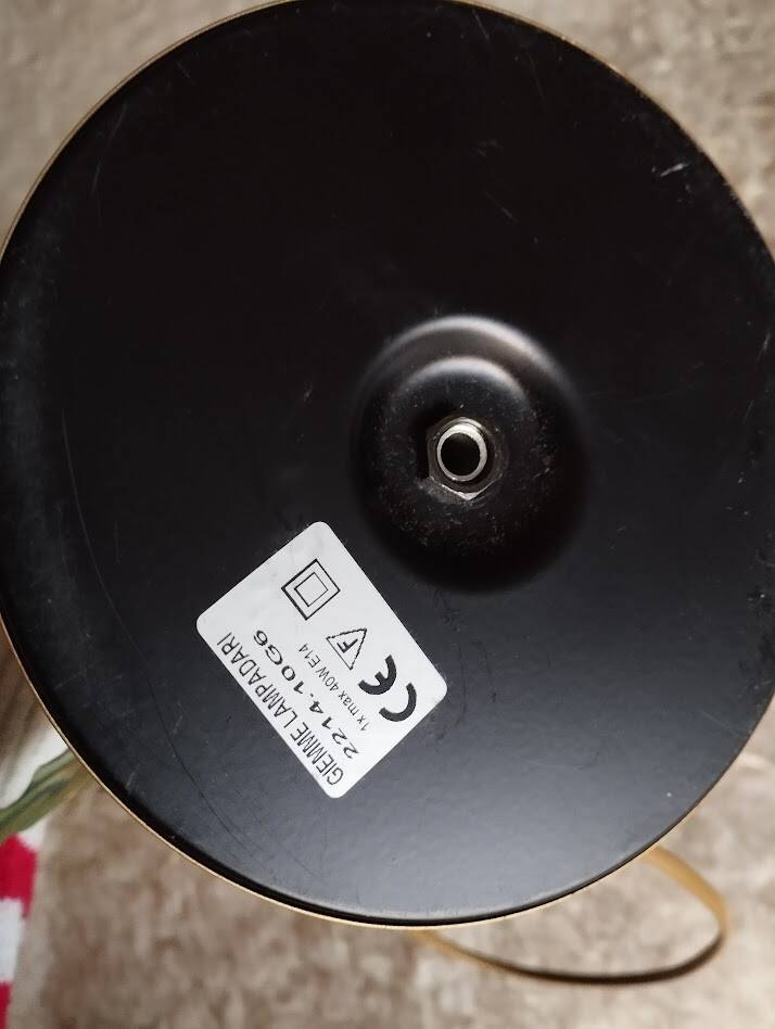 Lampe fleur vintage en laiton et verre