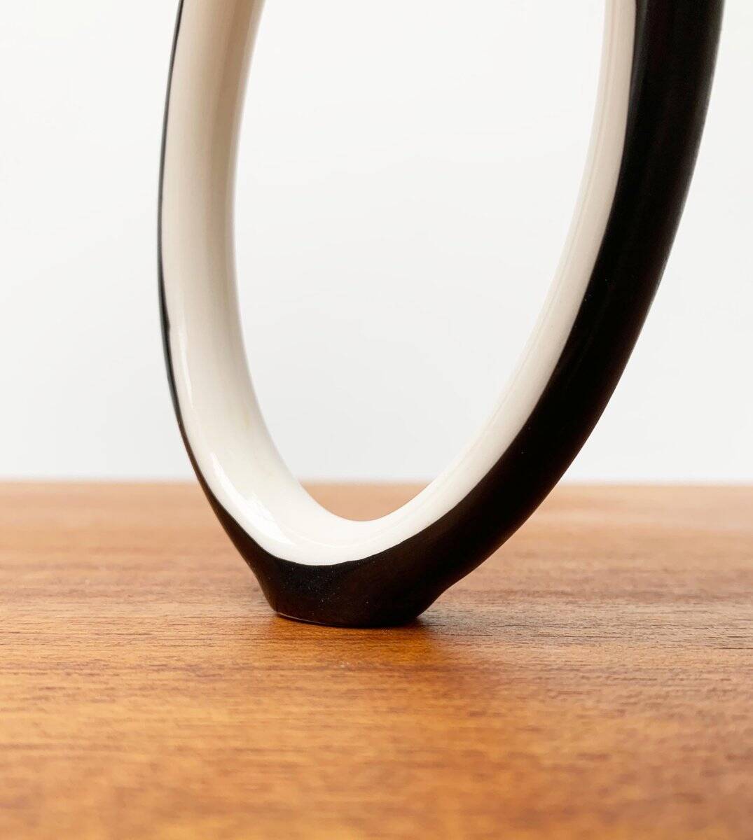 Sculptural porcelain vase from mid-century Germany by Lindner.