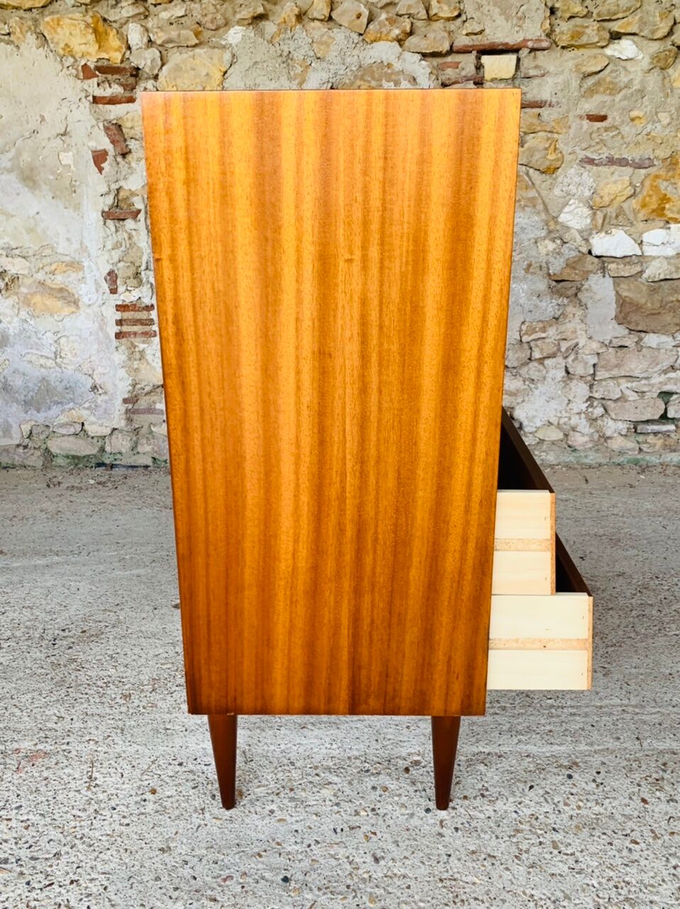 Vintage chest of drawers, 5 drawers in teak Circa 60