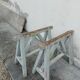 Workshop table in old wood 1950 -3m50